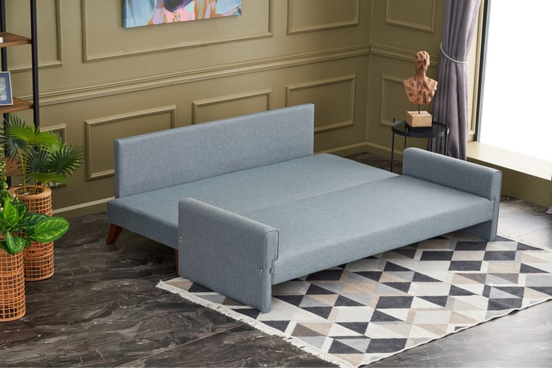 DENMARK 3-sits Soffa Blå/Brun - Möbler - Vardagsrum - Soffor - 3-sits soffor