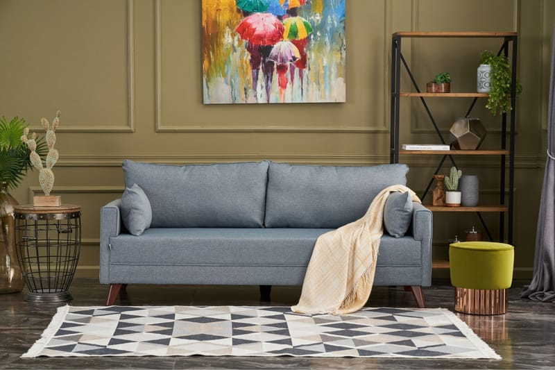 DENMARK 3-sits Soffa Blå/Brun - Möbler - Vardagsrum - Soffor - 3-sits soffor