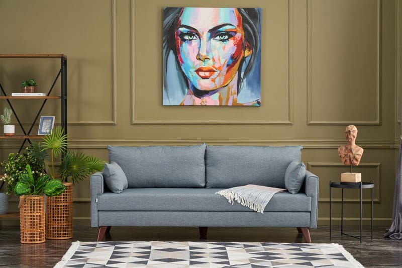 DENMARK 3-sits Soffa Blå/Natur - Möbler - Vardagsrum - Soffor - 3-sits soffor