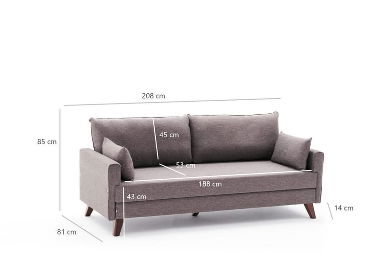 DENMARK 3-sits Soffa Brun - Möbler - Vardagsrum - Soffor - 3-sits soffor