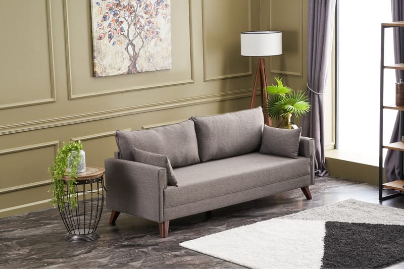 DENMARK 3-sits Soffa Brun/Natur - Möbler - Vardagsrum - Soffor - 3-sits soffor