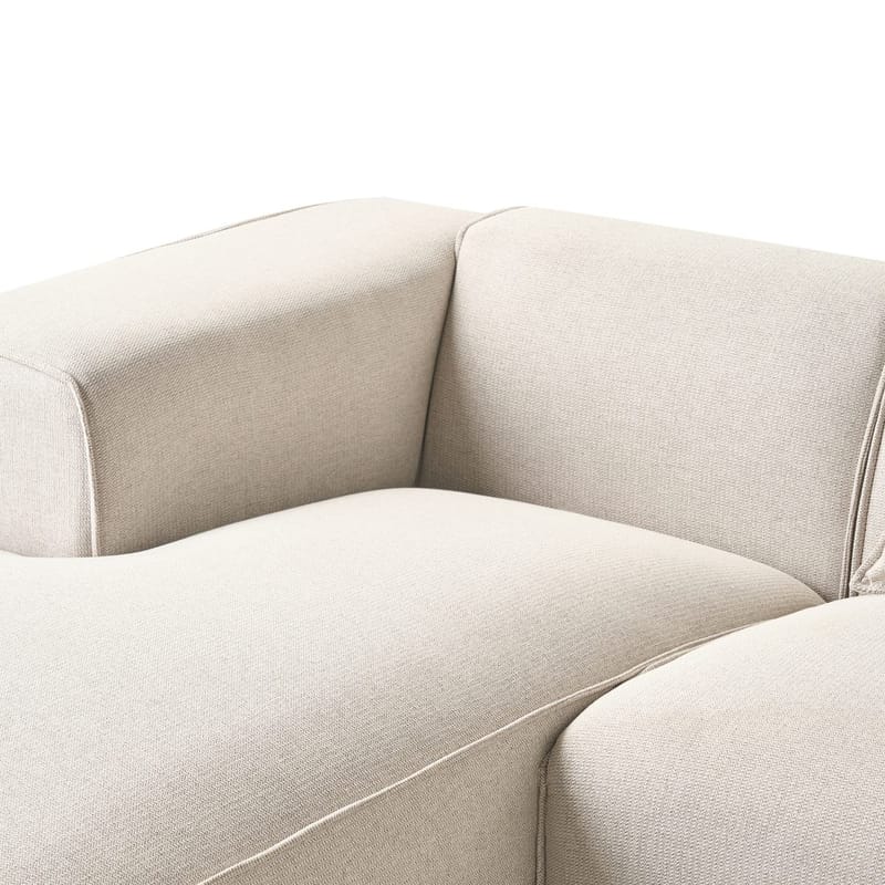3-sits soffa Dolva - Beige, svart/Högervänd/Polyester - Möbler - Vardagsrum - Soffor - Divansoffa & schäslong