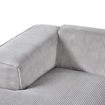 3-sits soffa Dolva - Grå, svart/Högervänd/Manchestertyg - Möbler - Vardagsrum - Soffor - Modulsoffor - Komplett modulsoffa