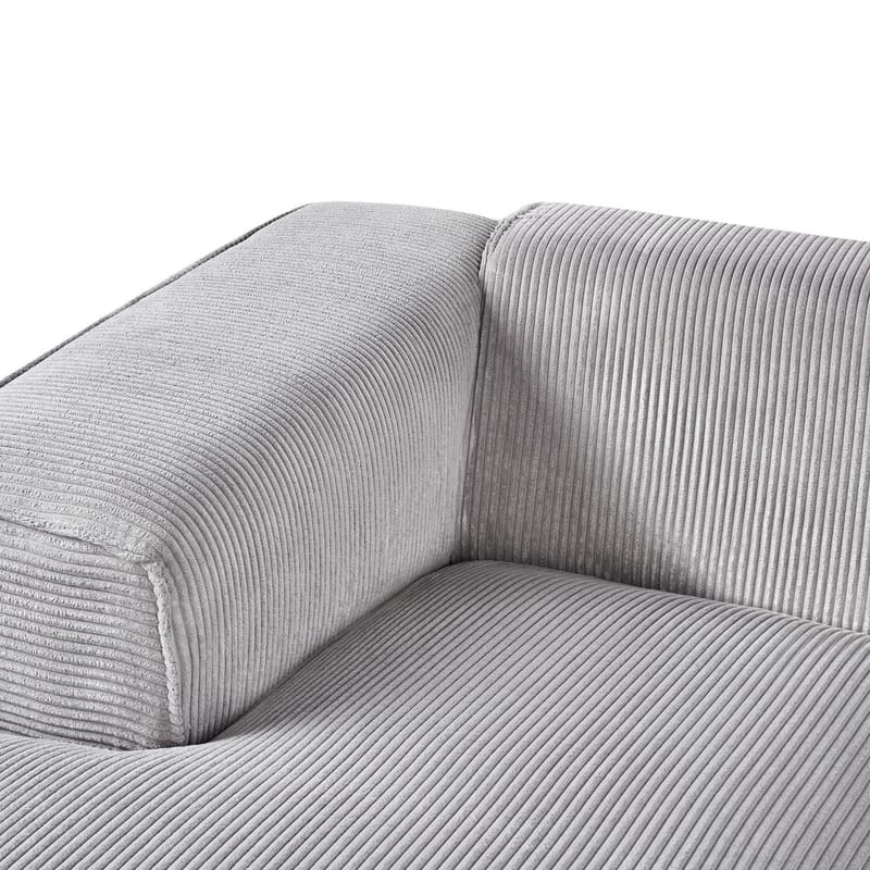 3-sits soffa Dolva - Grå, svart/Högervänd/Manchestertyg - Möbler - Vardagsrum - Soffor - Modulsoffor - Komplett modulsoffa