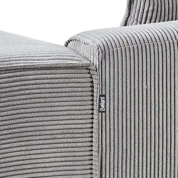 3-sits soffa Dolva - Grå, svart/Högervänd/Manchestertyg - Möbler - Vardagsrum - Soffor - Modulsoffor - Komplett modulsoffa