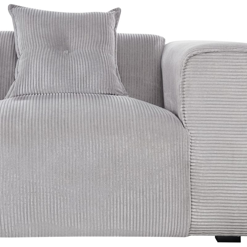 3-sits soffa Dolva - Grå, svart/Högervänd/Manchestertyg - Möbler - Vardagsrum - Soffor - Modulsoffor - Komplett modulsoffa
