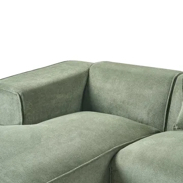 3-sits soffa Dolva - Grön, Svart/Högervänd/Chenille - Möbler - Vardagsrum - Soffor - Modulsoffor - Komplett modulsoffa
