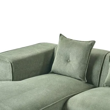 3-sits soffa Dolva - Grön, Svart/Högervänd/Chenille - Möbler - Vardagsrum - Soffor - Modulsoffor - Komplett modulsoffa