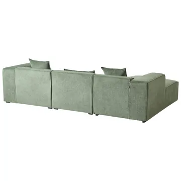3-sits soffa Dolva - Grön, Svart/Högervänd/Chenille - Möbler - Vardagsrum - Soffor - Modulsoffor - Komplett modulsoffa