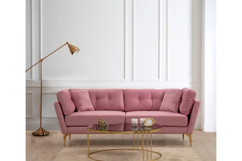 Dorval Soffa 3-sits - Rosa - Möbler - Vardagsrum - Soffor - 3-sits soffor