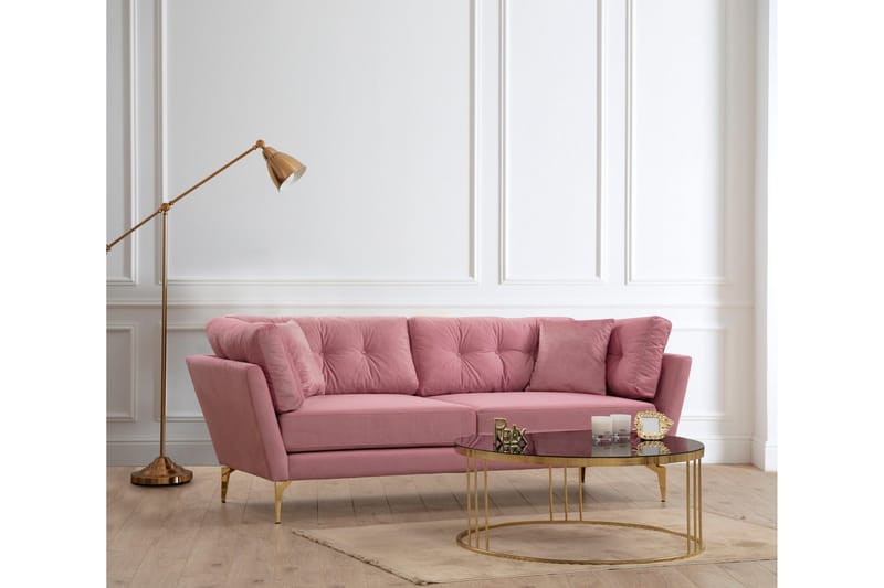 Dorval Soffa 3-sits - Rosa - Möbler - Vardagsrum - Soffor - 3-sits soffor
