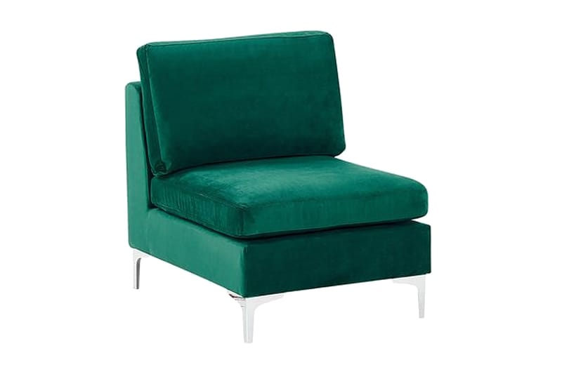 EINAREN 3-sits Soffa med Fotpall Sammet/Grön - 3-sits soffor