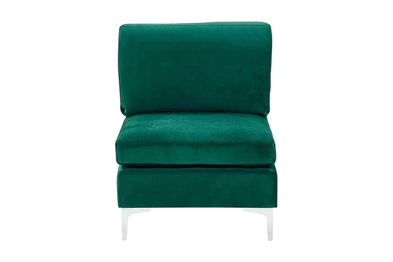 EINAREN 3-sits Soffa med Fotpall Sammet/Grön - 3-sits soffor