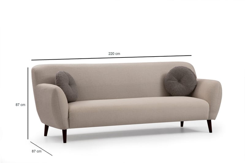 Ennadai Soffa 3-sits - Beige - Möbler - Vardagsrum - Soffor - 3-sits soffor