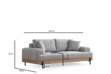 Eti Soffa 3-sits - Grå - Möbler - Vardagsrum - Soffor - 3-sits soffor