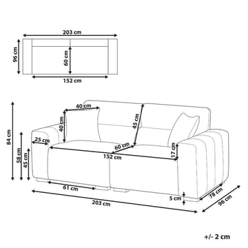 3-sits soffa Fauskan - Brun - Möbler - Vardagsrum - Soffor - 3-sits soffor