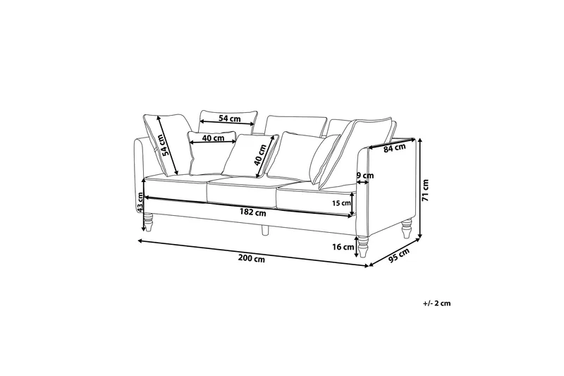 Fenstad Soffa 3 Sits - Grå - Möbler - Vardagsrum - Soffor - 3-sits soffor
