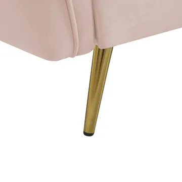 3-sits soffa Frederica - Rosa, guld/Sammet - Möbler - Vardagsrum - Soffor - Sammetssoffor