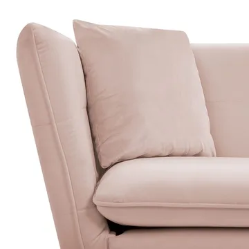 3-sits soffa Frederica - Rosa, guld/Sammet - Möbler - Vardagsrum - Soffor - Sammetssoffor