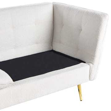 3-sits soffa Frederica - Vitt, guld/Bouclé - Möbler - Vardagsrum - Soffor - 3-sits soffor