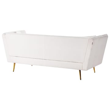 3-sits soffa Frederica - Vitt, guld/Bouclé - Möbler - Vardagsrum - Soffor - 3-sits soffor