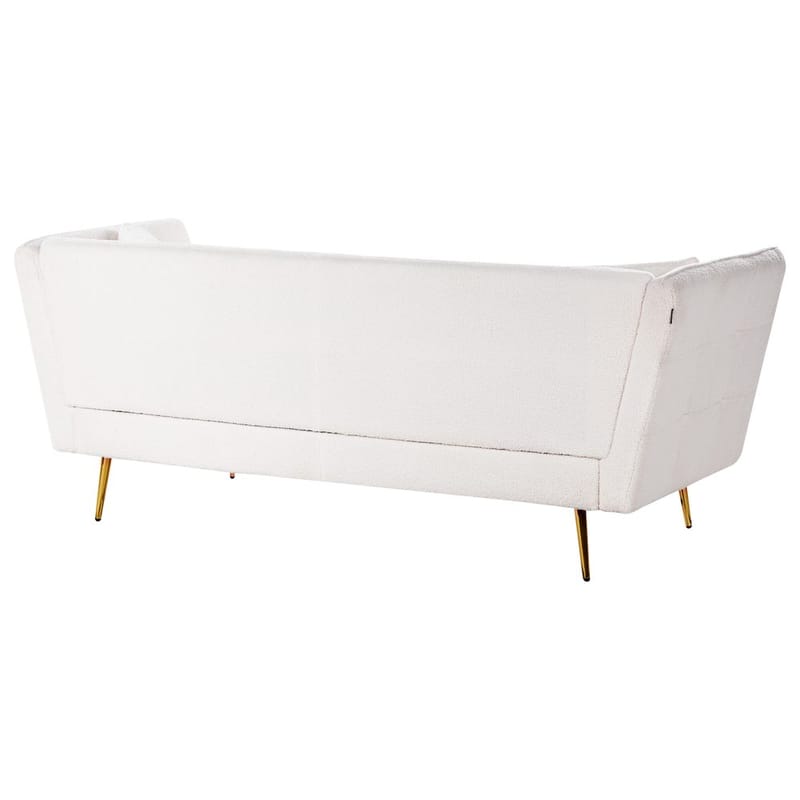 3-sits soffa Frederica - Vitt, guld/Bouclé - Möbler - Vardagsrum - Soffor - 3-sits soffor