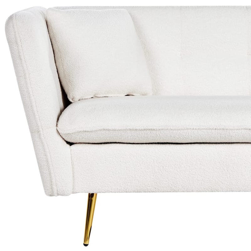3-sits soffa Frederica - Vitt, guld/Bouclé - Möbler - Vardagsrum - Soffor - 3-sits soffor