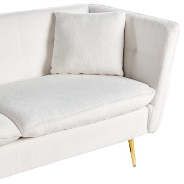 3-sits soffa Frederica - Vitt, guld/Bouclé - Möbler - Vardagsrum - Soffor - 3-sits soffor