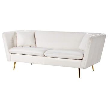 3-sits soffa Frederica - Vitt, guld/Bouclé - Möbler - Vardagsrum - Soffor - 3-sits soffor