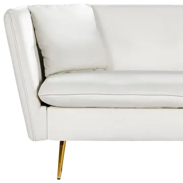 3-sits soffa Frederica - Vitt, guld/Sammet - Möbler - Vardagsrum - Soffor - Sammetssoffor