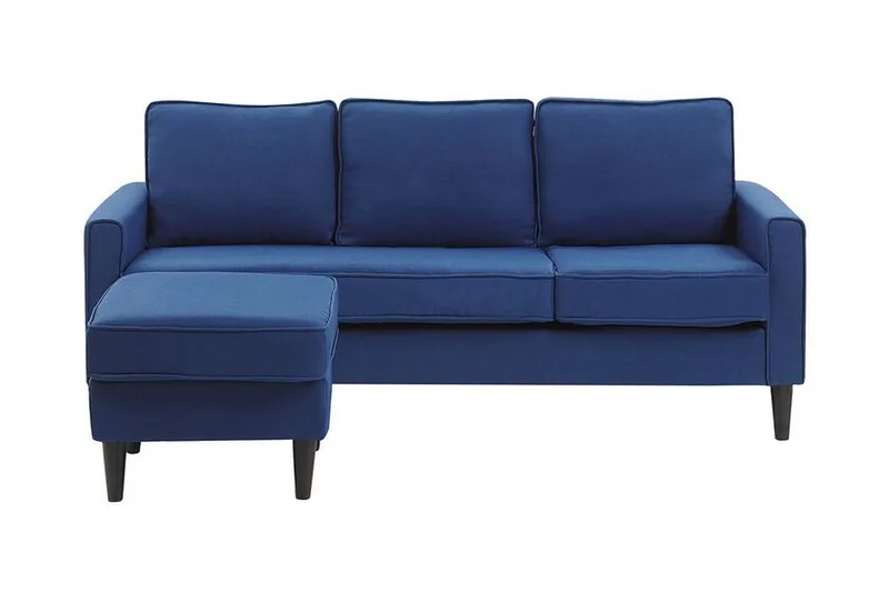 Fuimaono Soffa med Fotpall - Blå - Möbler - Vardagsrum - Soffor - 3-sits soffor