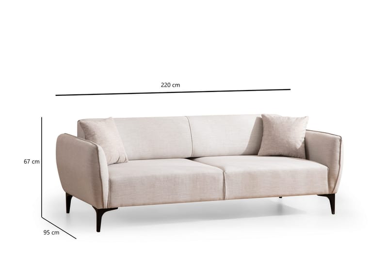Gatineau Soffa 3-sits Vit - Möbler - Vardagsrum - Soffor - 3-sits soffor