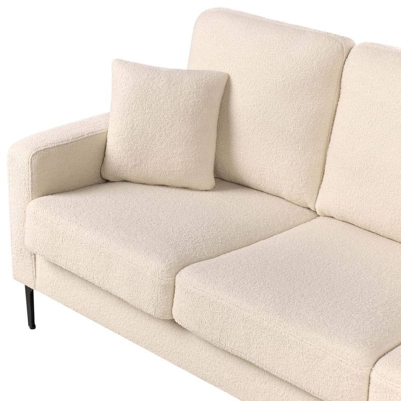 3-sits soffa Gavle - Beige, svart/Bouclé - Möbler - Vardagsrum - Soffor - 3-sits soffor