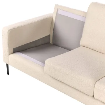 3-sits soffa Gavle - Beige, svart/Bouclé - Möbler - Vardagsrum - Soffor - 3-sits soffor