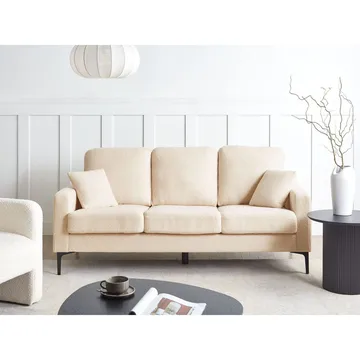 3-sits soffa Gavle - Beige, svart/Bouclé - Möbler - Vardagsrum - Soffor - 3-sits soffor