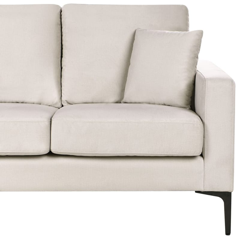 3-sits soffa Gavle - Beige, svart/Polyester - Möbler - Vardagsrum - Soffor - 3-sits soffor
