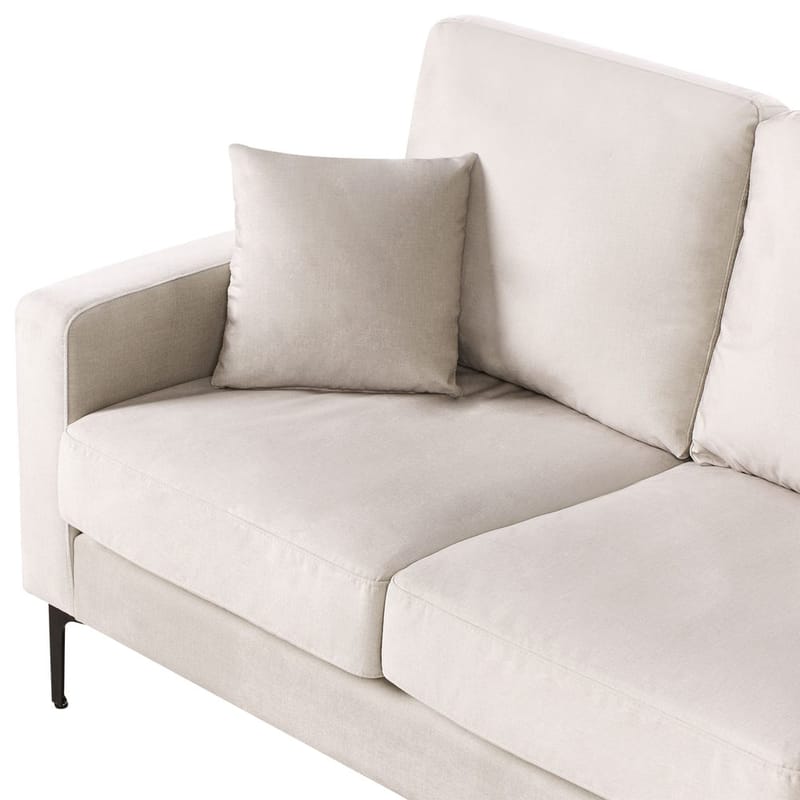 3-sits soffa Gavle - Beige, svart/Polyester - Möbler - Vardagsrum - Soffor - 3-sits soffor
