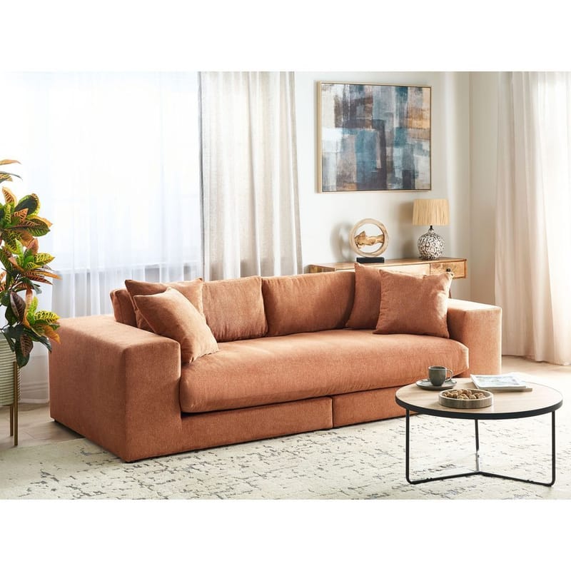 3-sits soffa Glorvika - Orange - Möbler - Vardagsrum - Soffor - 3-sits soffor