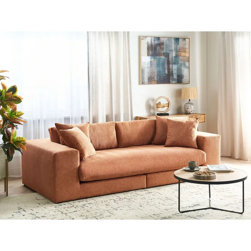 3-sits soffa Glorvika - Orange - Möbler - Vardagsrum - Soffor - 3-sits soffor