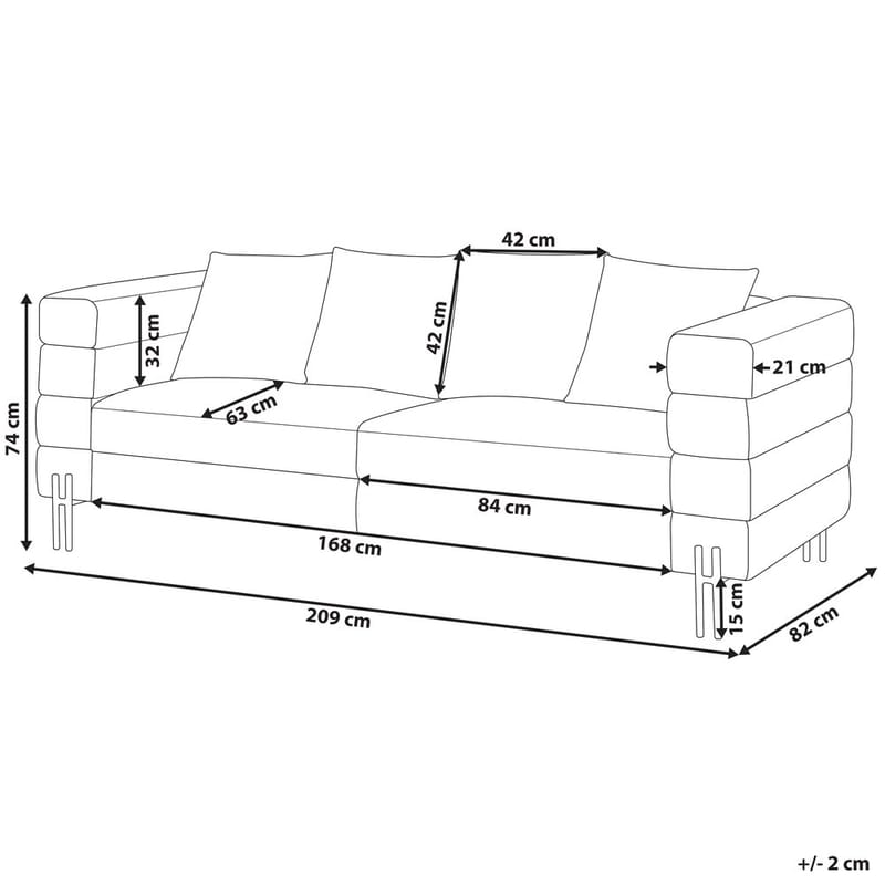 3-sits soffa Granna - Brun - Möbler - Vardagsrum - Soffor - Skinnsoffor
