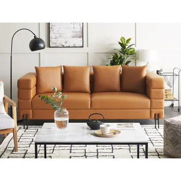 3-sits soffa Granna - Brun - Möbler - Vardagsrum - Soffor - Skinnsoffor