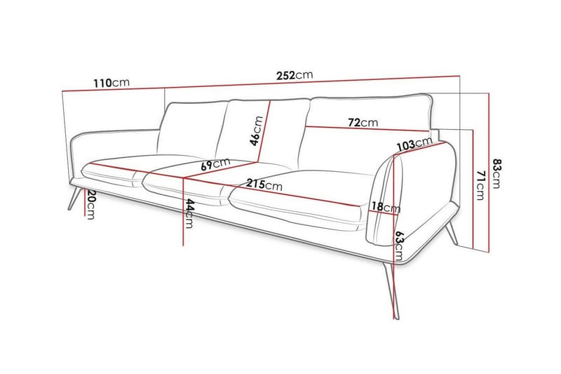 Graystone 3-sits Soffa beige - Möbler - Vardagsrum - Soffor - 3-sits soffor