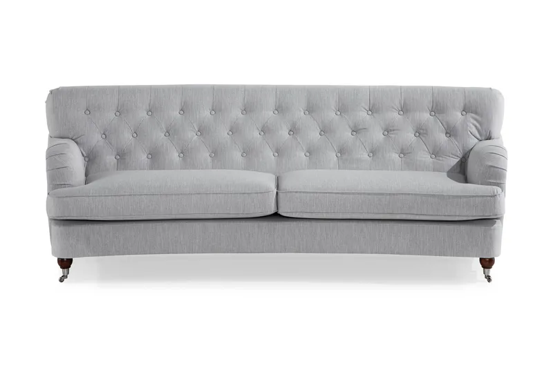 Howard Riviera 3-sits Svängd Tygsoffa, Grå