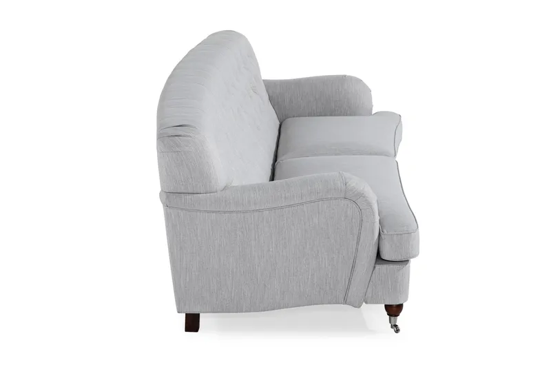 Howard Riviera 3-sits Svängd Tygsoffa - Grå - Möbler - Vardagsrum - Soffor - 3-sits soffor