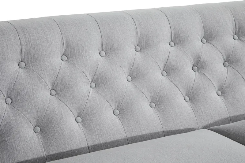 Howard Riviera 3-sits Svängd Tygsoffa - Grå - Möbler - Vardagsrum - Soffor - 3-sits soffor