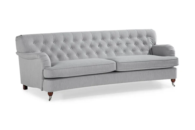 Howard Riviera 3-sits Svängd Tygsoffa - Grå - Möbler - Vardagsrum - Soffor - 3-sits soffor
