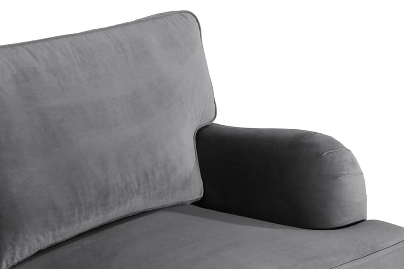 Howard soffa utan divan & schäslong Bloomington Howard Classic Sammetssoffa 3-sits Vera 2, Grå Sammet - Möbler - Vardagsrum - Soffor - 3-sits soffor