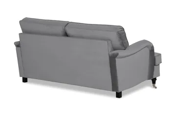 Howard soffa utan divan & schäslong Bloomington Howard Classic Sammetssoffa 3-sits Vera 2, Grå Sammet - Möbler - Vardagsrum - Soffor - 3-sits soffor