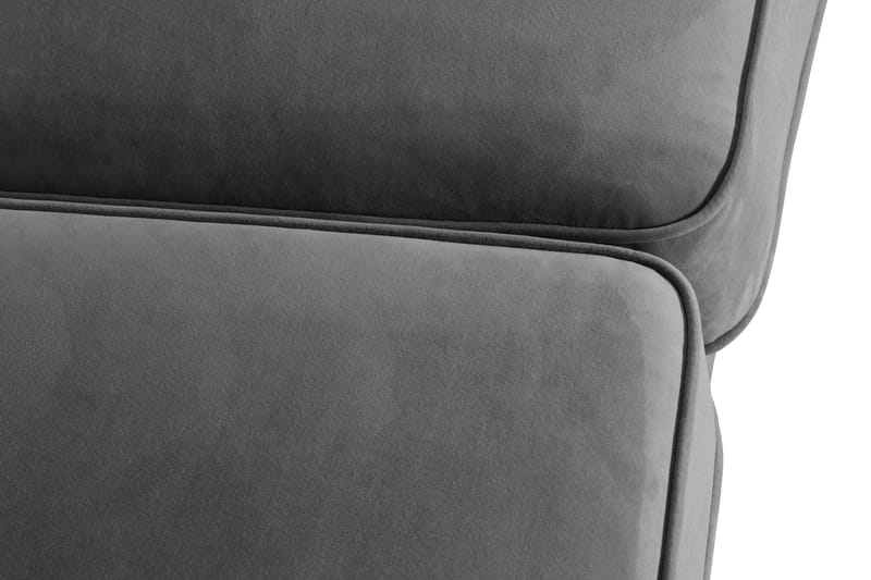 Howard soffa utan divan & schäslong Bloomington Howard Classic Sammetssoffa 3-sits Vera 2, Grå Sammet - Möbler - Vardagsrum - Soffor - 3-sits soffor