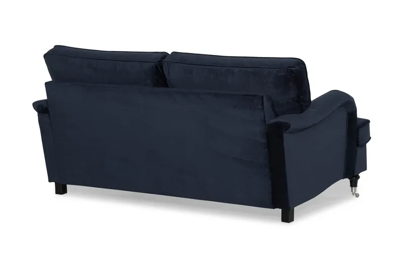 Howard soffa utan divan & schäslong Bloomington Howard Classic Sammetssoffa 3-sits Vera 4, Blå Sammet - Möbler - Vardagsrum - Soffor - 3-sits soffor